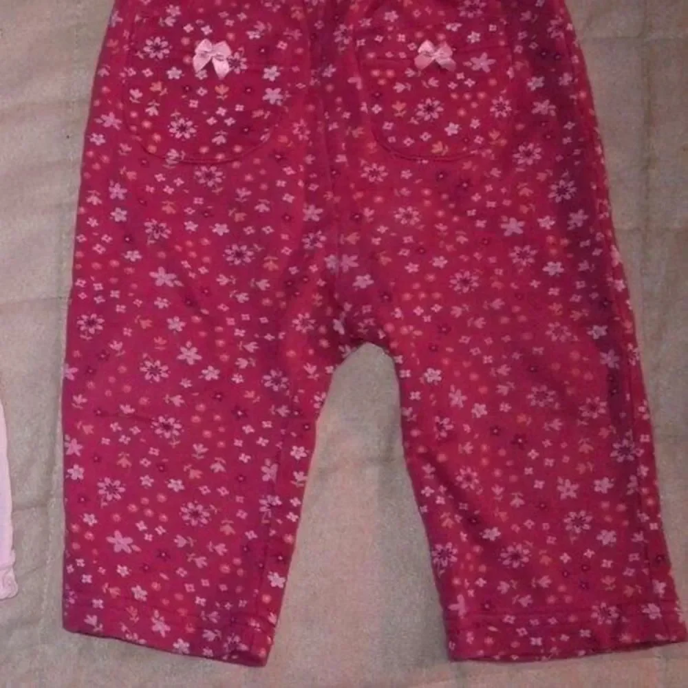 Carter's 9 Month Baby Girl Pants Bundle with Pinks, Flowers, Ruffles & Bows!